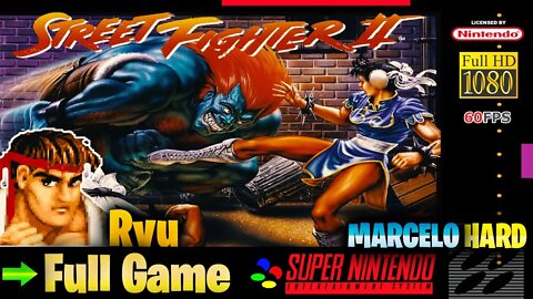 Street Fighter II: The World Warrior: Ryu - Super Nintendo (Full Game Walkthrough)