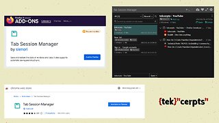 #Chrome #Firefox Tab Session Manager | #tekcerpts #Shorts