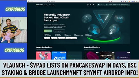 Vlaunch - $VPAD Lists On Pancakeswap In Days, BSC Staking & Bridge LaunchmyNFT $MYNFT Airdrop Info!