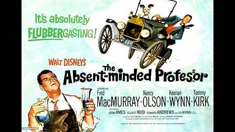 THE ABSENT MINDED PROFESSOR 1961 in COLOR Goofy Professor Brainard Creates Flubber FULL MOVIE