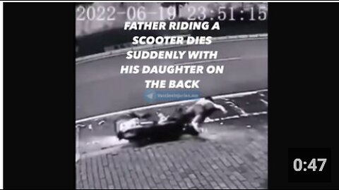 Edited Version: Father Riding A Scooter “Dies Suddenly” With His Daughter On The Back 💉 (2022)