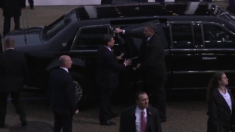 58th Presidential Inauguration, President Donald J. Trump arrives at the White House reviewing stand