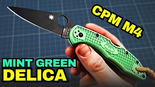 Spyderco Delica 4 with CPM M4 Steel and Mint Green FRN Scales Review - BladeHQ Exclusive