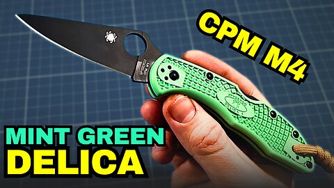 Spyderco Delica 4 with CPM M4 Steel and Mint Green FRN Scales Review - BladeHQ Exclusive