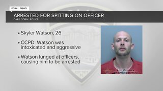 Arrested for spitting on officer