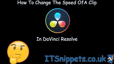 How To Change The Speed Of A Clip In DaVinci Resolve (@youtube, @ytcreators)