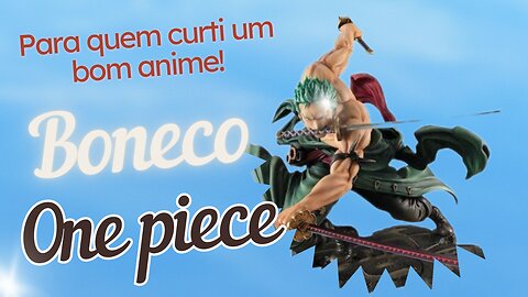 FANÁTICOS POR ANIME. Boneco Action Figure One Piece Roronoa Zoro