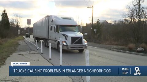 Semis causing issues in Erlanger neighborhood