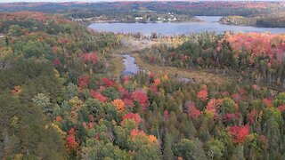 Drone Footage of Twin Lakes Autumn Colors 2023