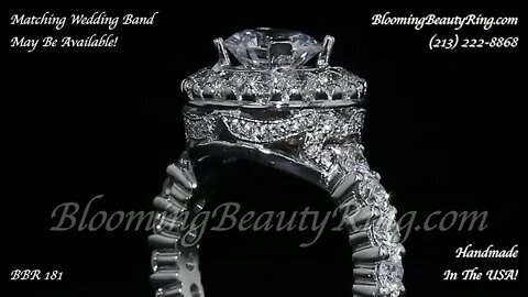 BBR 181 Diamonds and Flowing Lace Diamond Engagement Ring