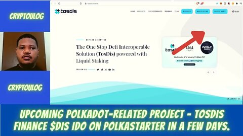 Upcoming Polkadot-Related Project - TosDis Finance $DIS IDO On Polkastarter In A Few Days.