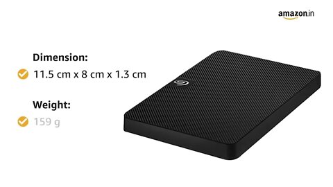 Seagate Expansion 1TB External HDD - 6.35 cm (2.5 Inch) USB 3.0 for Windows and Mac