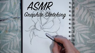 ASMR Quietly Sketching with Graphite Stick | Rose Drawing | No Talking