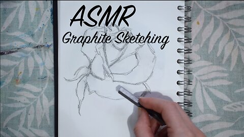 ASMR Quietly Sketching with Graphite Stick | Rose Drawing | No Talking