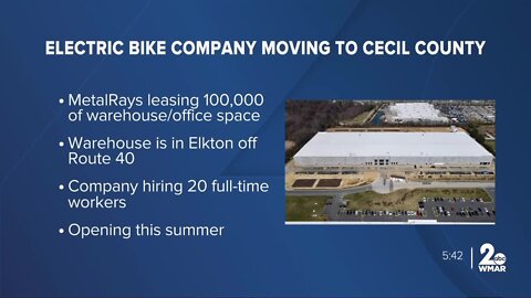 Electric bike manufacturer moves distribution facility to Elkton