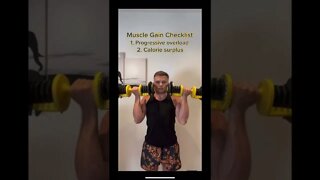 Muscle Gain Checklist #biceps #gains #musclegain #buildingmuscle #gym #viral #foryou #fyp #trending