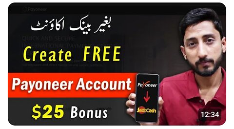 How to create Payoneer account &link Payoneer jazz cash in Pakistan easypaisa withdrawal