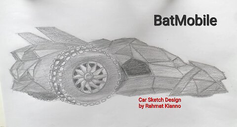 Car Sketch Design BATMOBILE Concept