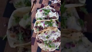 Smoked beef rib tacos