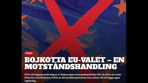 Proletären: Half of Swedish Electorate Ignored European Election