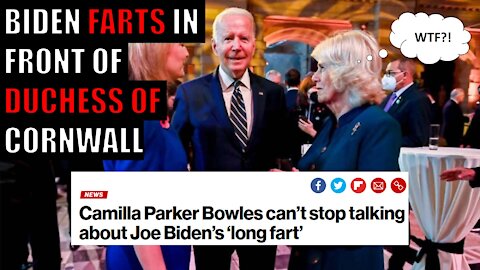 Joe Biden FARTS in front of Duchess of Cornwall!