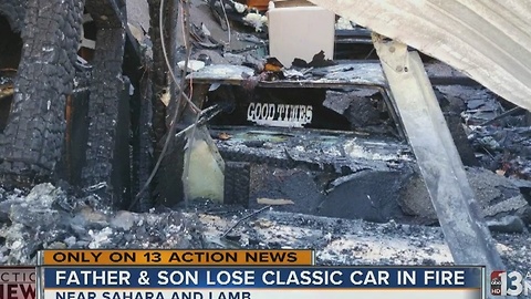 Fire destroys over a dozen classic cars, including father's gift to son