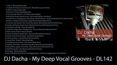 DJ Dacha - My Deep Vocal Grooves - DL142