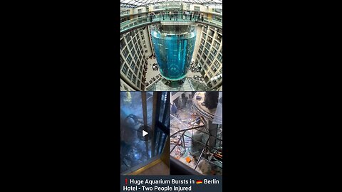 💥 1700 Fishes, 1 million litre water - The huge aquarium in the Dom Aquaree explodes in Berlin