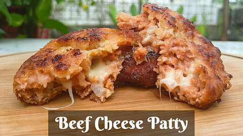 Beef Cheese Patty | বেস্ট বীফ বার্গার প্যাটি | Homemade quick and easy Beef Cheese Patty recipe