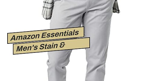 Amazon Essentials Men's Stain & Wrinkle Resistant Straight-Fit Stretch Work Pant