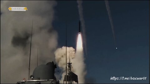 ‼️🇷🇺⚡Footage of the launch of Kalibr cruise missiles from the frigate of Project 11356