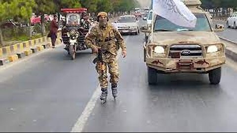 Taliban use roller skates to patrol the streets of Kabul