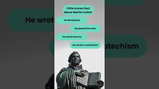 Little known facts about Martin Luther #shorts #martinluther #reformation #churchhistory #protestant