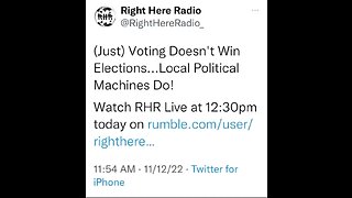 Time For Some Electoral Tough Love Today on RHR Live at 12:30pm EST!