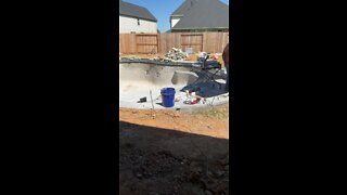 Pool construction -Tiling stage