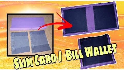 Diy Foldable Slim Card Wallet From Scrap Jeans