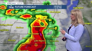 Quiet Sunday with storms possible on Monday