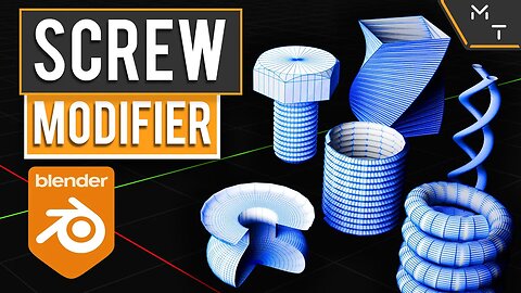 Screw Modifier | Revolve, Bolts & Threads | Learn Blender 2.9 / 3.0 Precision Modeling | Part- 26