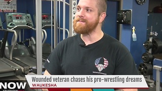 Wounded veteran chases pro wrestling dreams