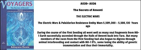 The Electric Wars & Palaidorian Resistance Entity Wars 5,509,000 - 5,508,100 Years ago