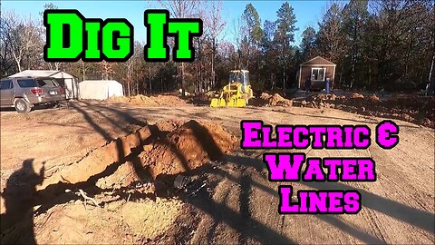 Electric & Water Lines DUG by DREWSLENS | Supply Shopping with TheDogman | Shed To House Homestead