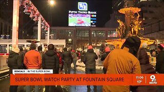 Fans at Fountain Square react to rollercoaster of Bengals Super Bowl run