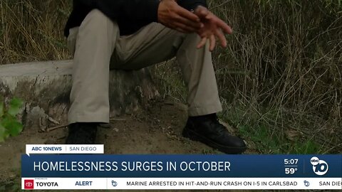 Local homelessness surges in October