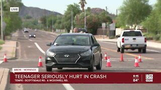 Teenager seriously hurt in Tempe crash