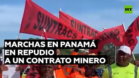 Marchas en Panamá en repudio a un contrato minero