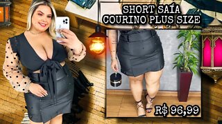 ✔️ SHORT SAÍA COURINO PLUS SIZE FEMININO