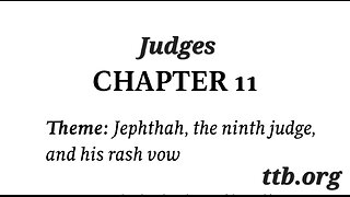 Judges Chapter 11 (Bible Study)