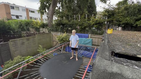 Triple Frontflip Landed on Modded Trampoline