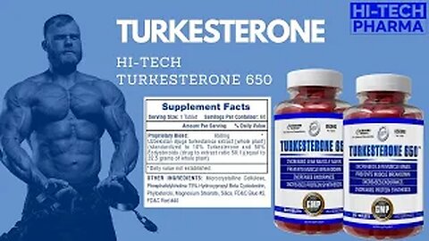 All New Hi-Tech Turkesterone 650 Muscle Building Supplement