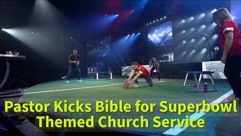 Female Megachurch Pastor Kicks The Bible for Superbowl Themed Church Service